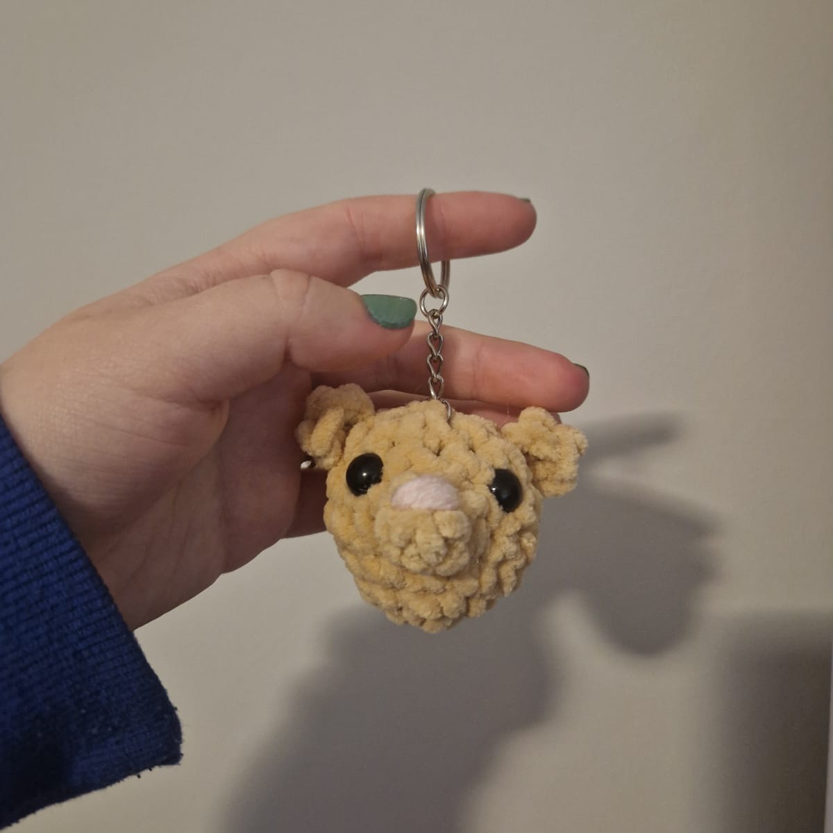 Crochet teddy bear keyring